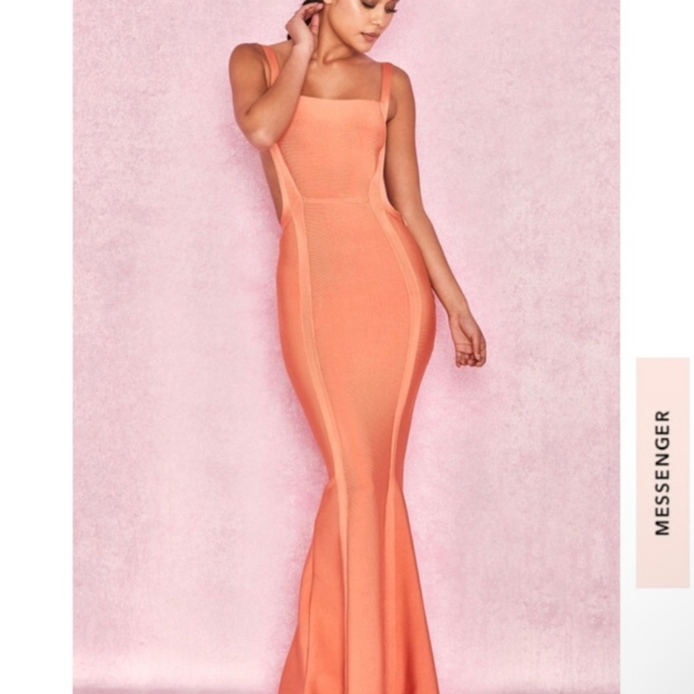 House of CB tangerine dress